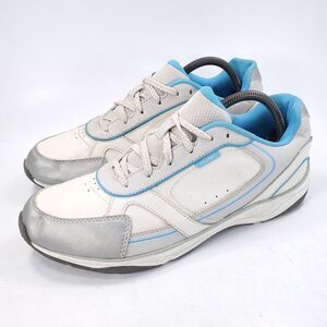 Vionic ZEN Lace Up Athletic Lace Up Shoe Womens Size 10 White Blue Gray